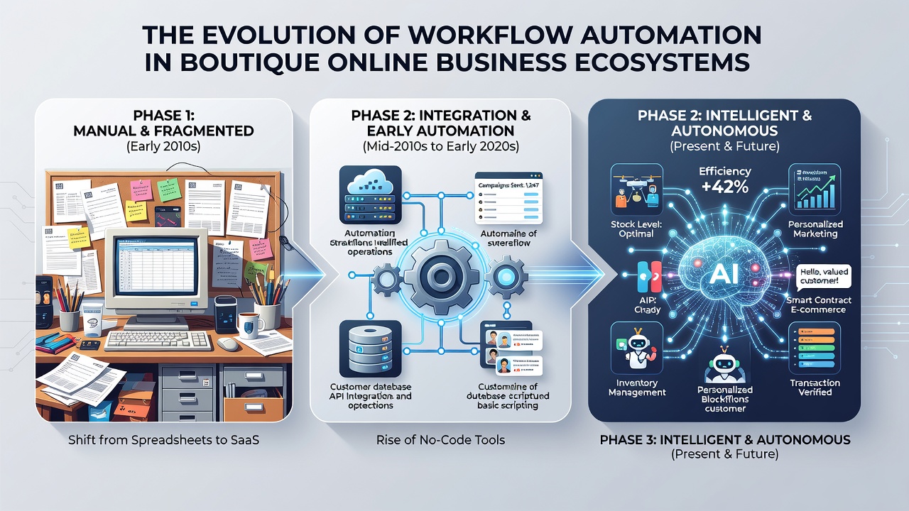 Integrated automation dashboards used in modern boutique online businesses